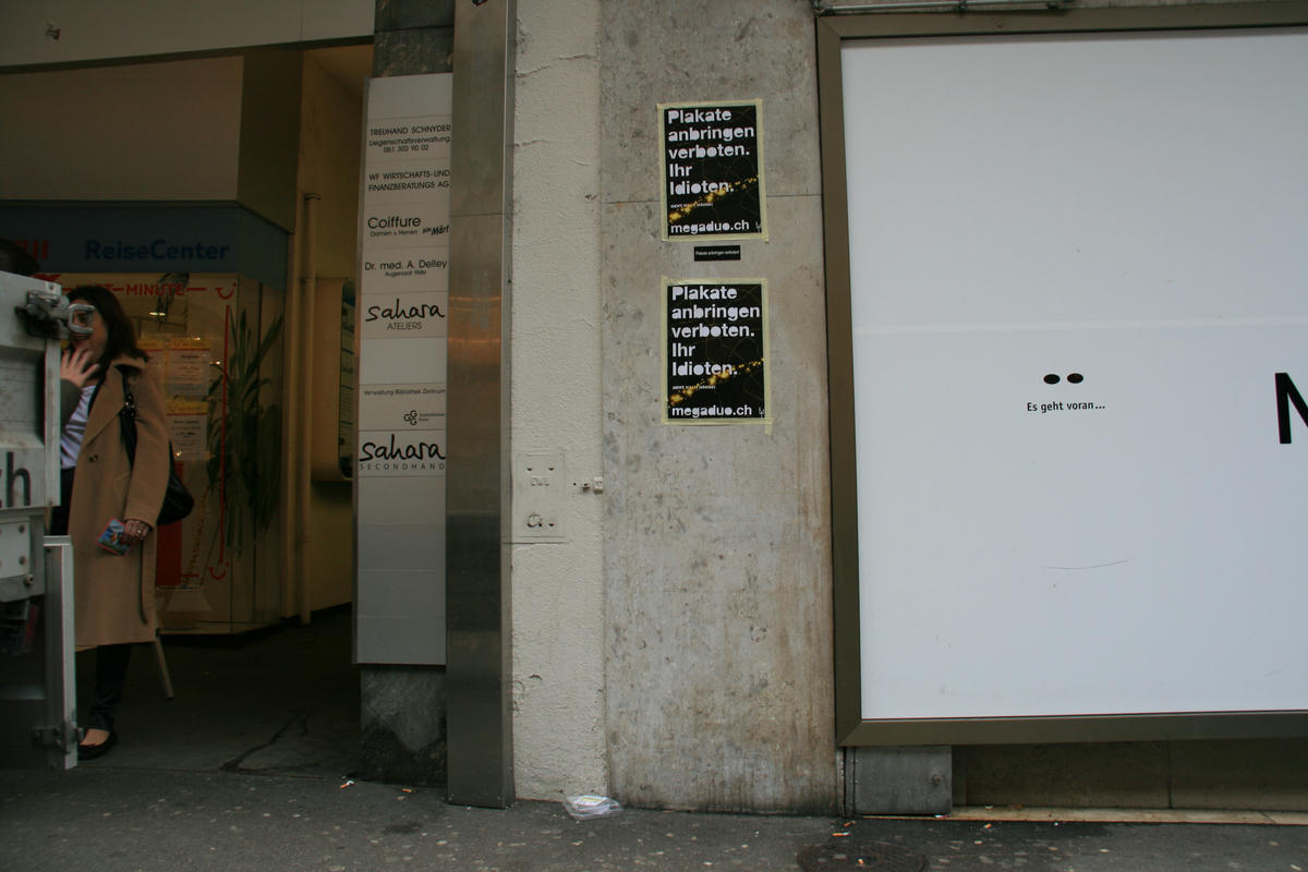 Plakate anbringen verboten Gerbergasse