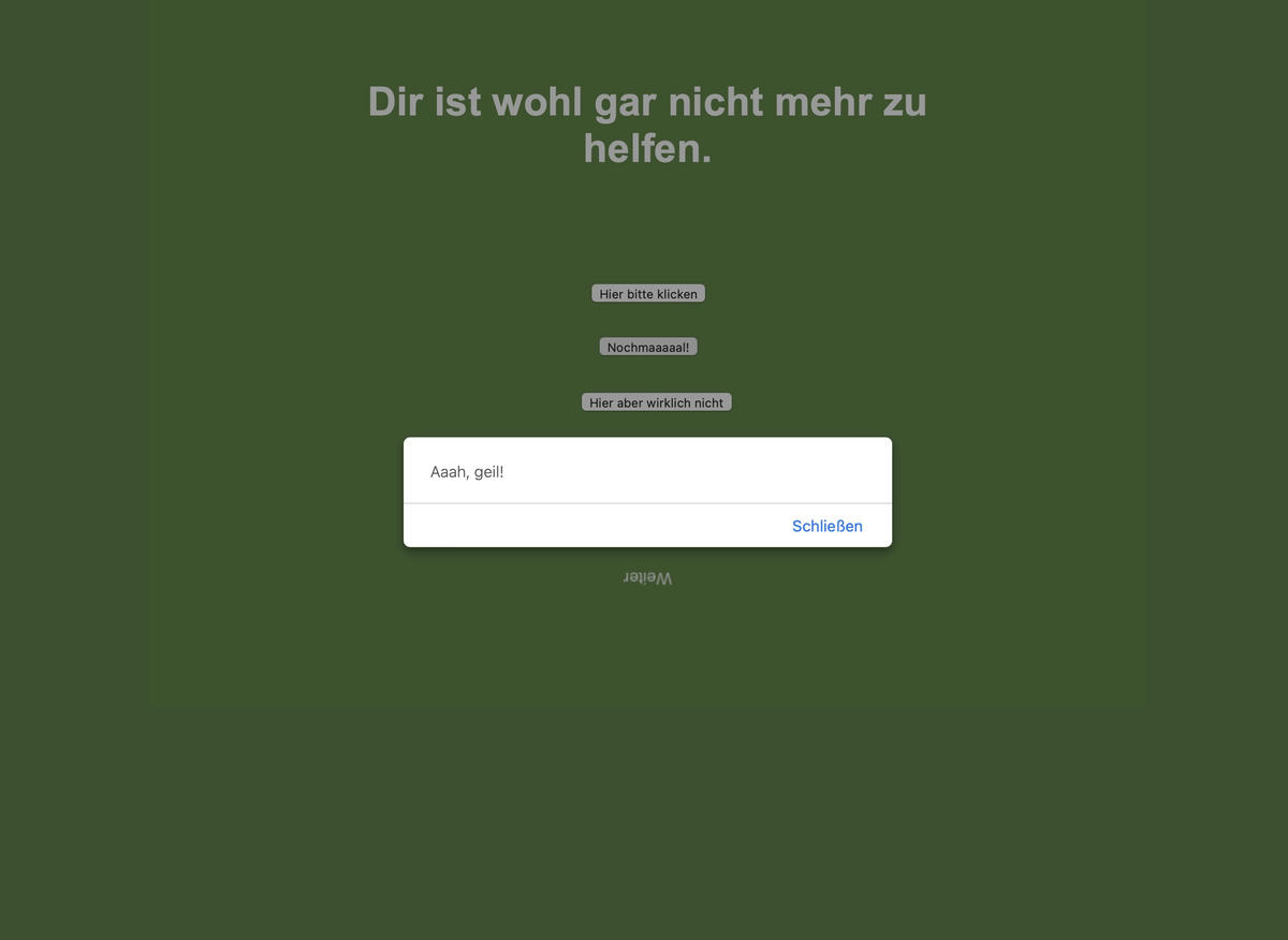 Screenshot of bitte nicht klicken