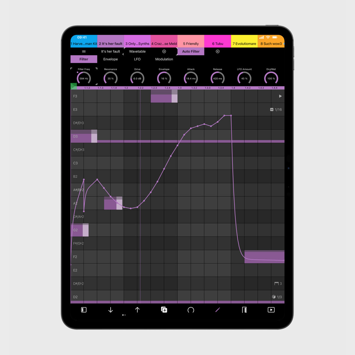 The best Ableton Live controller for me: 7III Tap on iPad